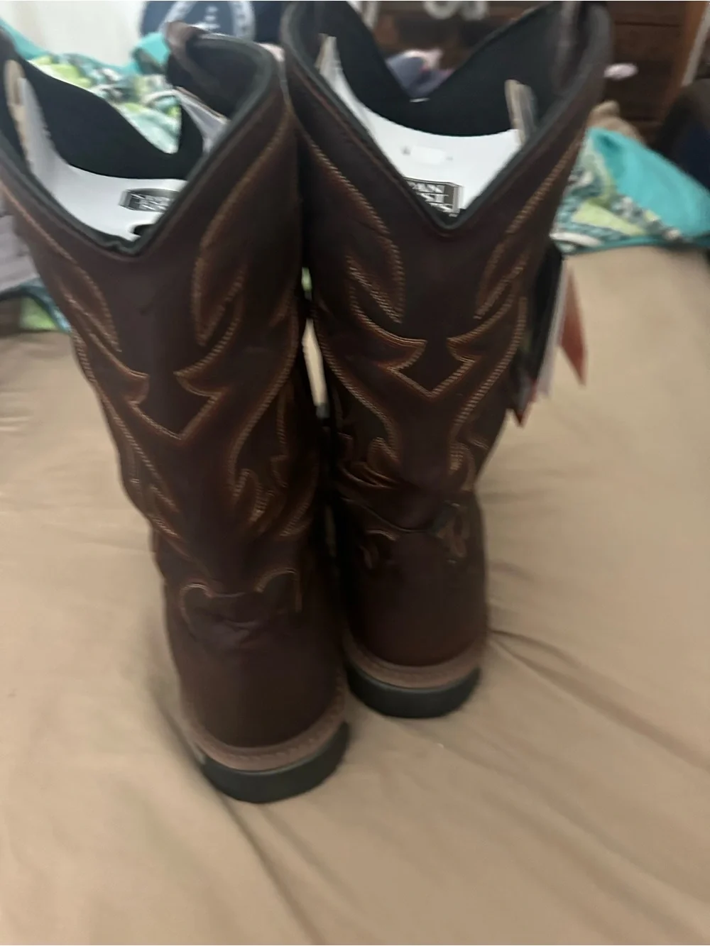 Dan Post Dark Brown Work Certified Pull-On Western Boots